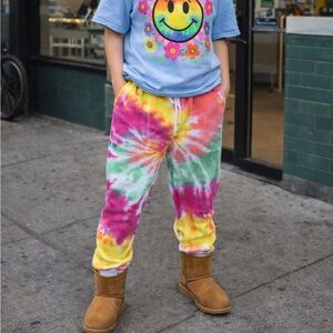 Tie Dye Cotton Jogger Sweatpants Dreamsicle Joggers Sweatpants Tie-dye Rainbow